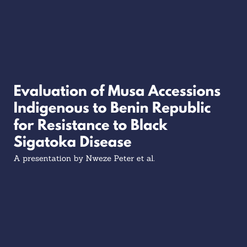 evaluation of musa accessions